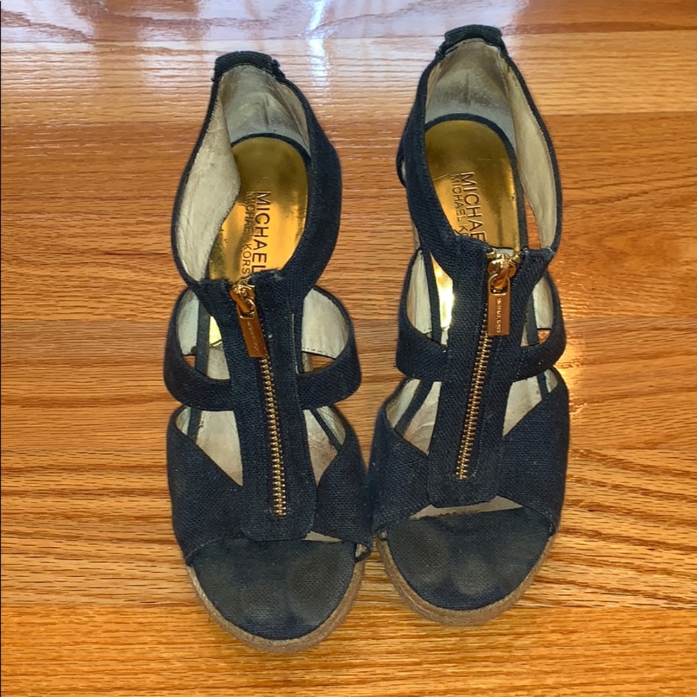 Michael Kors navy wedges